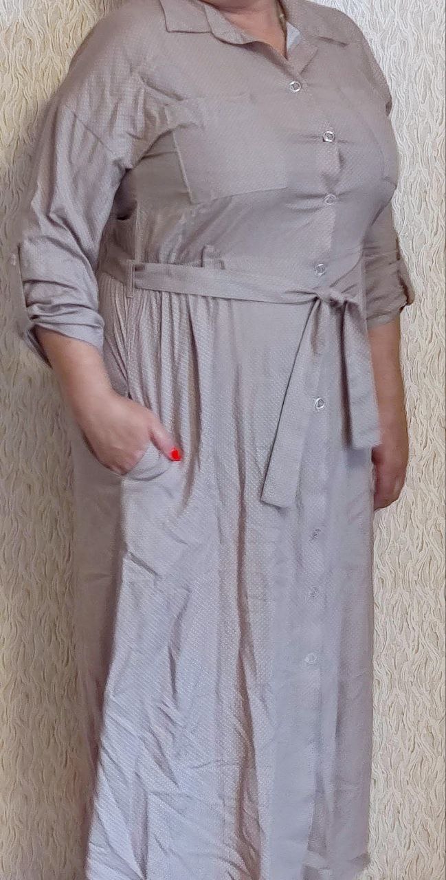 довга сукня сорочка штапель