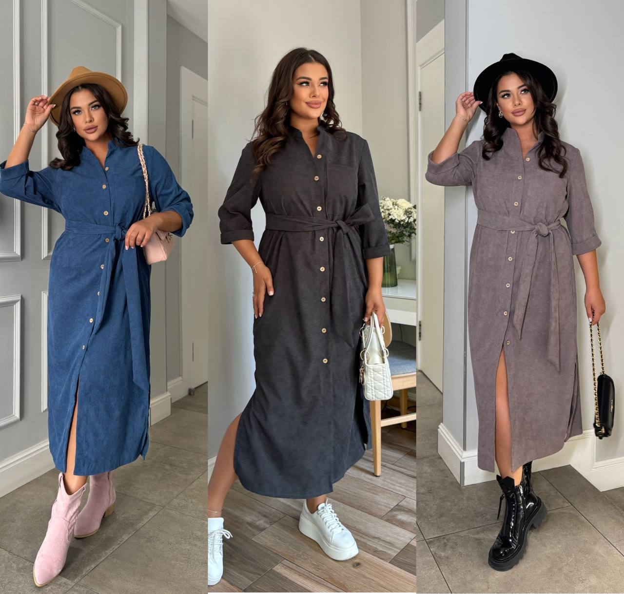 Сукня 
Тканина вельвет 

 мокко 48-50(7)
джинс 48-50(1)
графіт 48-50(7)