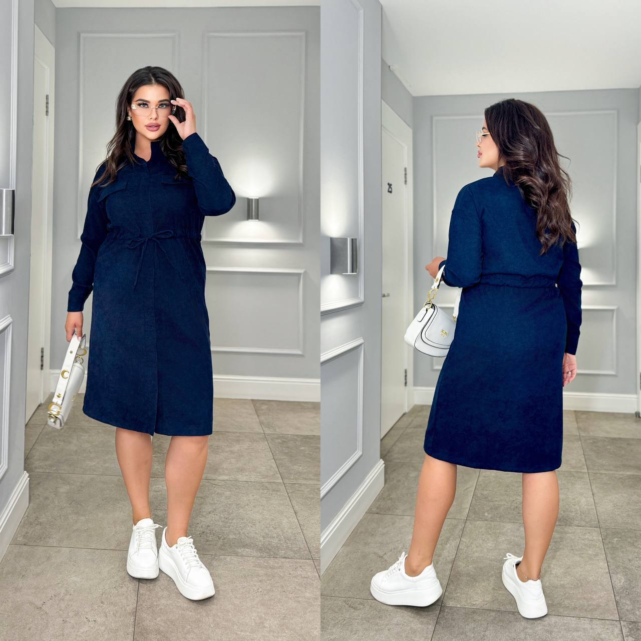 Плаття
Тканина вельвет 

смарагдовий 48-50(10),52-54(9),56-58(25) 
сірий 48-50(1),52-54(17),56-58(4)
бордо 48-50(7),56-58(6)
темно-синій48-50(1), 52-54(10)
графітовий 48-50(25),56-58(23)
джинсовий 56-58(32)