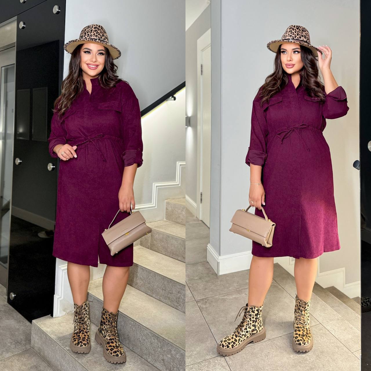 Плаття
Тканина вельвет 

смарагдовий 48-50(10),52-54(9),56-58(25) 
сірий 48-50(1),52-54(17),56-58(4)
бордо 48-50(7),56-58(6)
темно-синій48-50(1), 52-54(10)
графітовий 48-50(25),56-58(23)
джинсовий 56-58(32)