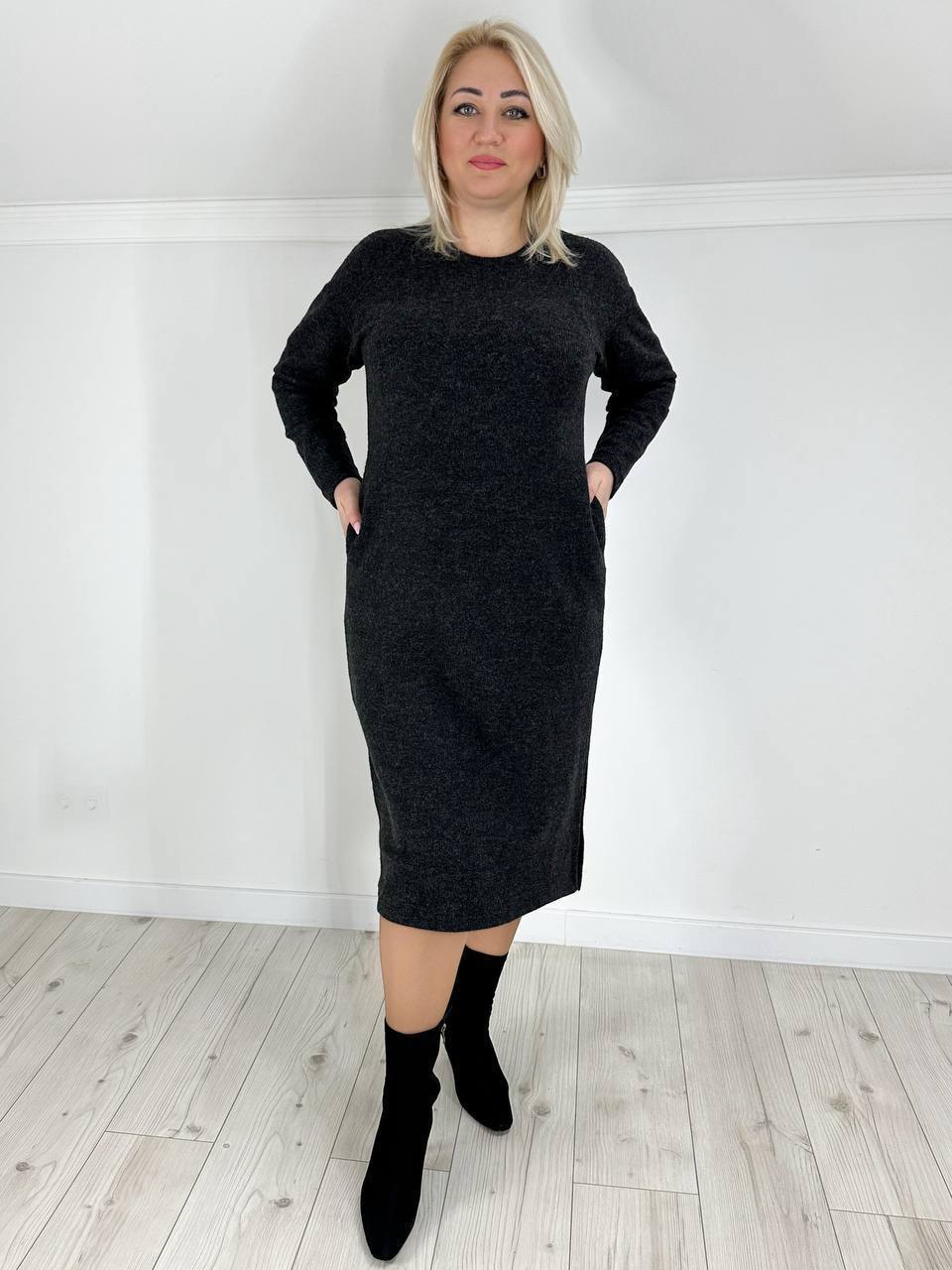 Плаття 
Тканина ангора вʼязка 

чорний 48-50
сірий 48-50