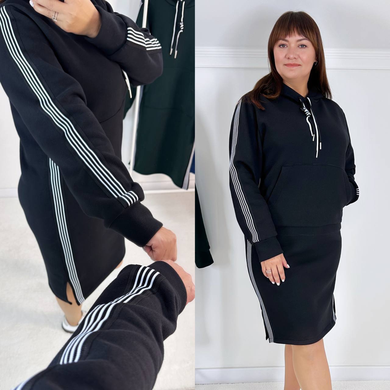 Плаття
Тканина тринитка на флісі (виробництво Туреччина, 90% бавовна)
не кашлатиться