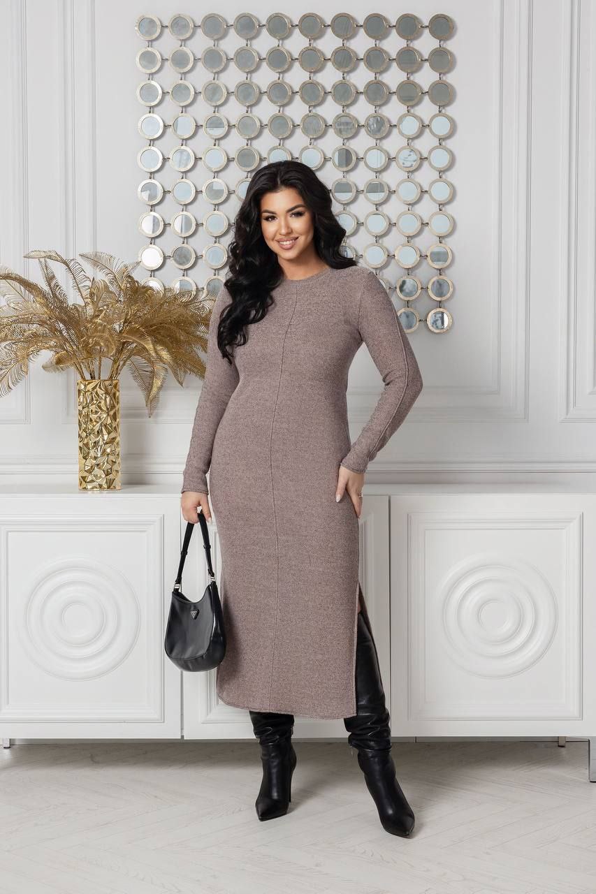 Розпродаж! Трикотажна сукня  фактурна ангора на флісі якість