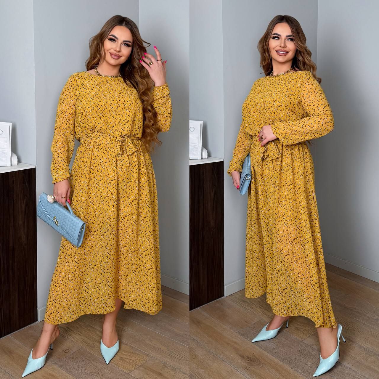 РОЗПРОДАЖ сукня шифон
Сукня  Мод № 8004
Тканина : шифон 
Довжина сукні   : 140 см.
Довжина рукава : 55 см.
Довга сукня з пишною спідницею, талія та рукав на резинці .
Артикул: GARNA-451326