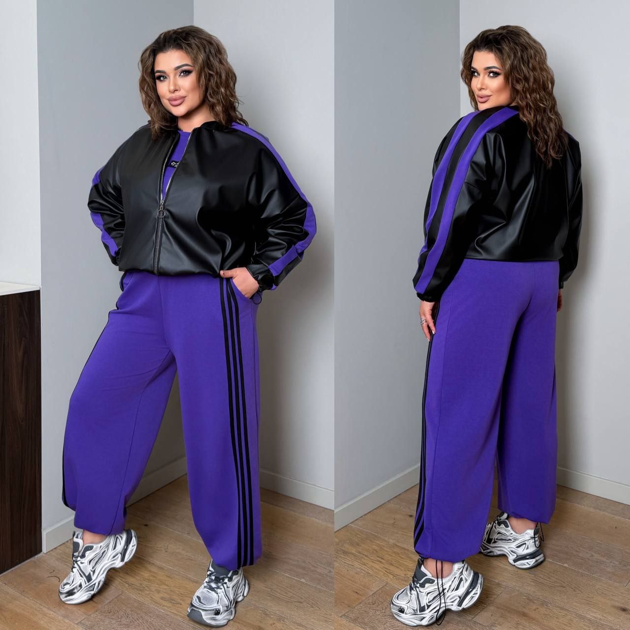 Новинка Куртка екошкіра
Тканина куртки  : якісна еко - шкіра  , підкладка  .
Довжина куртки  : 66 см. 
Довжина рукава : 72 
Куртка на блискавці , рукав з ломпасом , низ на фіксаторі , на  підкладці
Артикул: GARNA-130047