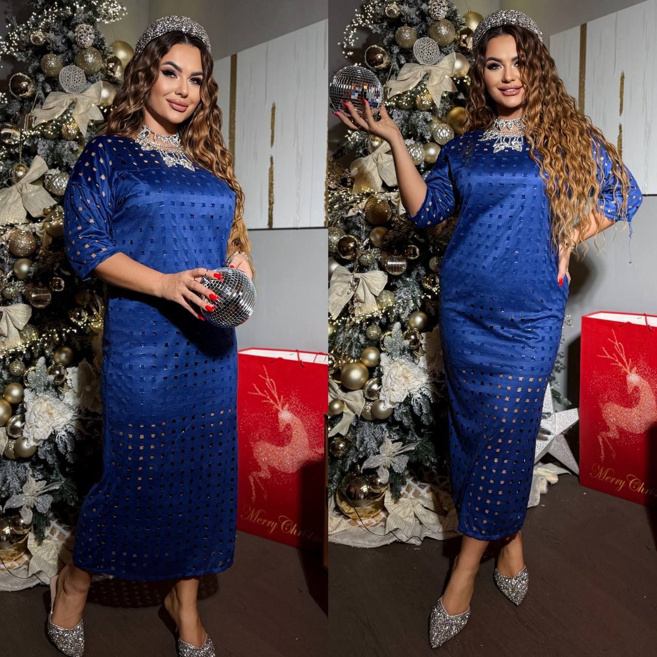 Розпродаж
Сукня Мод № 7910
Тканина : замш - перфорація 
Довжина сукні : 138  см.
Довжина рукава : 48 см.
Святкова сукня  вільного покрою , на підкладці   .
Артикул: GARNA-489901