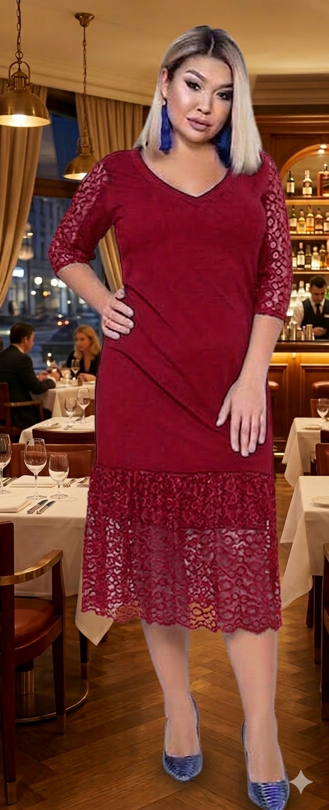 Знижки!Нарядна сукня
Сукня 03897
тканина - крептрикотаж і мереживо з блиском (вплетена люрексова нитка, злегка об'ємна), довжина виробу різна , довжина рукавс 42
Артикул: GARNA-765693