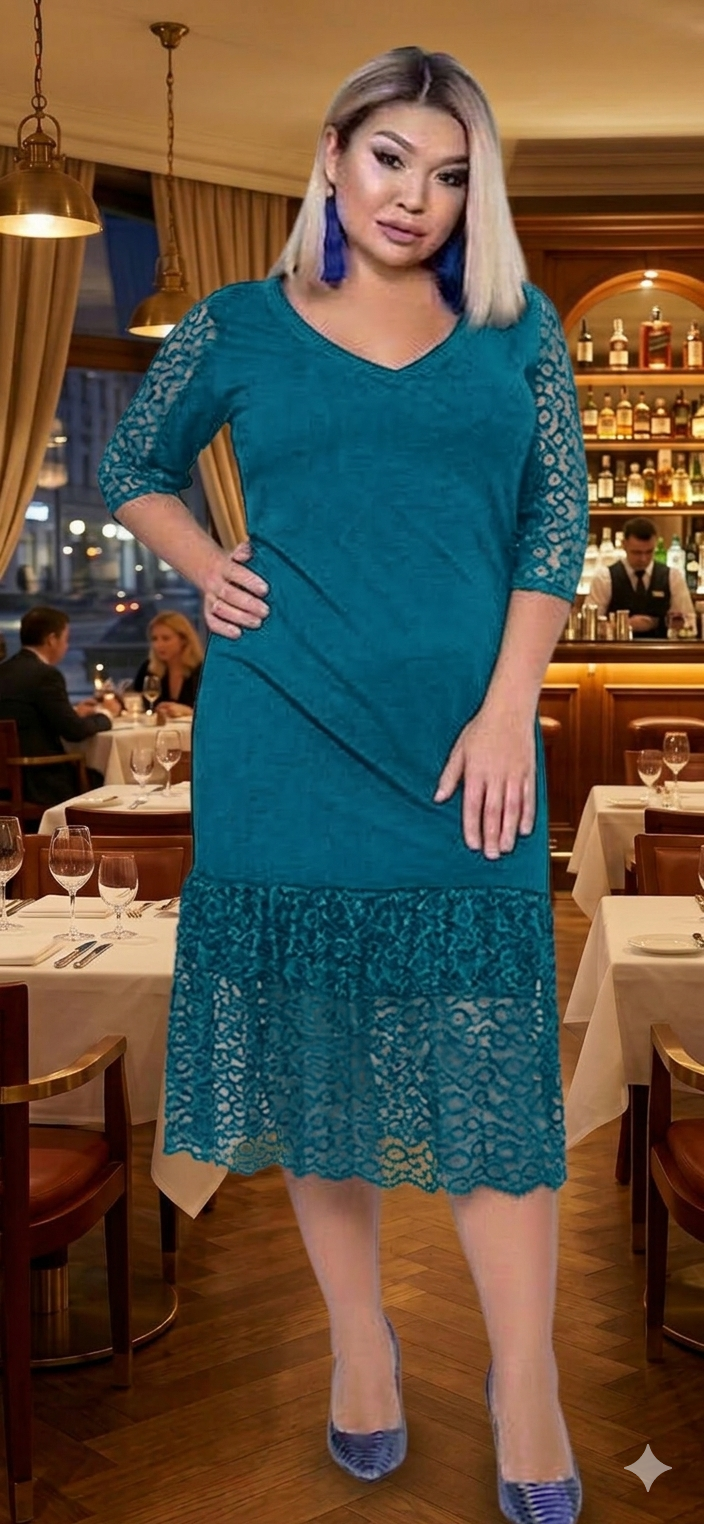 Знижки!Нарядна сукня
Сукня 03897
тканина - крептрикотаж і мереживо з блиском (вплетена люрексова нитка, злегка об'ємна), довжина виробу різна , довжина рукавс 42
Артикул: GARNA-730627