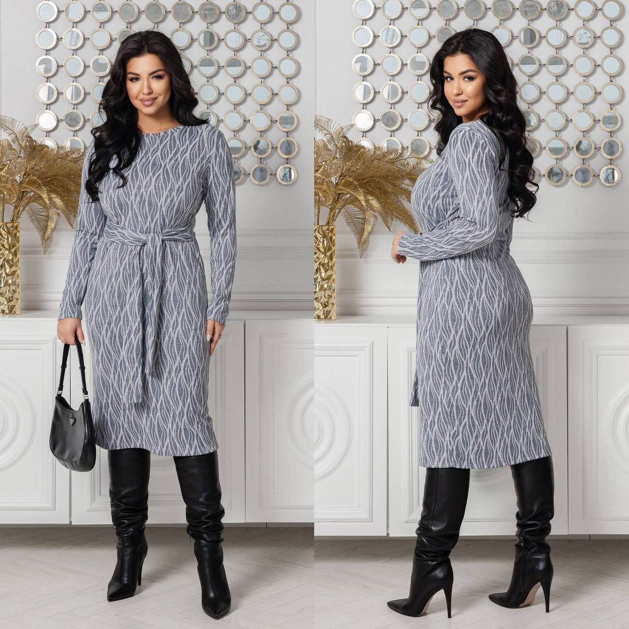 Знижки Сукня трикотаж
Сукня 
Модель № 7715-1
Тканина : трикотаж віскоза  ( гарно тягнеться )
Довжина сукні : 116 см.
Довжина рукава : 66 см.
Практична сукня приталеного покрою , з довгим рукавом  . Гарна тканина ,  приємна на дотик , високої якості , не кашлатиться , має гарну розтяжність .
Артикул: GARNA-885816