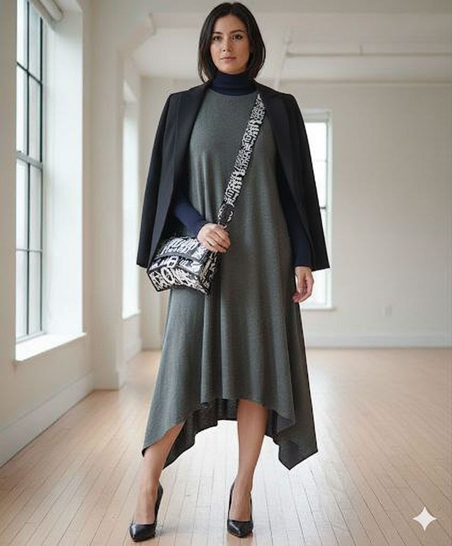 Авторські речі.Сарафан
Сарафан з асиметричним низом,тканина з вмістом шерсті
Артикул: GARNA-347578