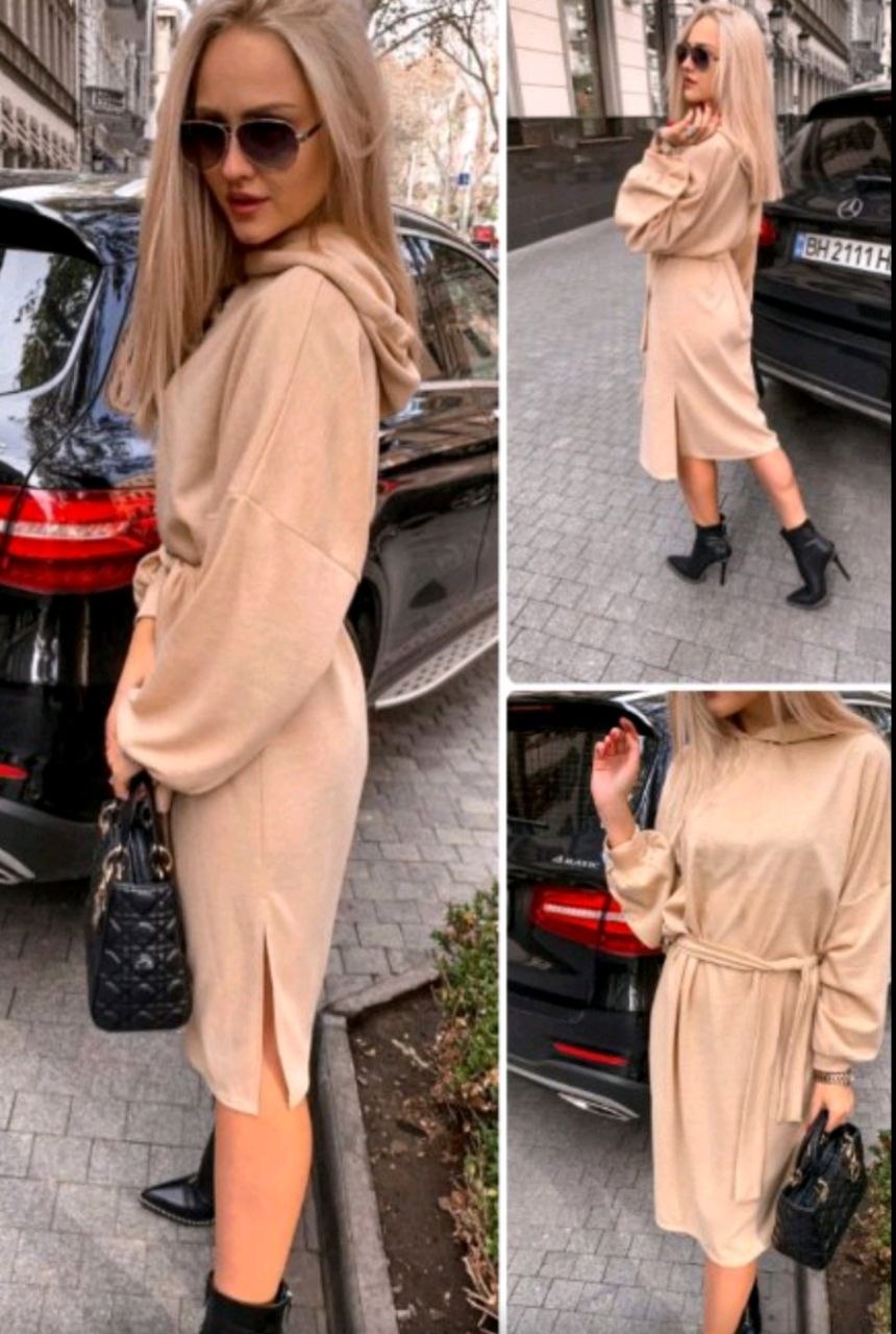 Знижки Сукня трикотаж ангора
Сукня ангора двочстороння з капюшоном
Артикул: GARNA-941015