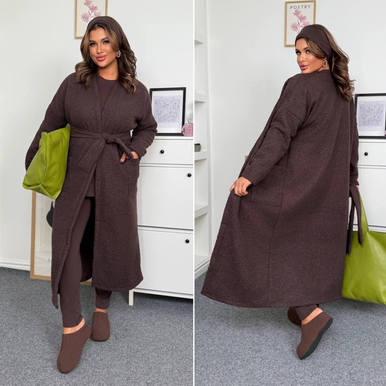 кардіган  баранчик
Наймодніший в сезоні Кардіган на запах,трикотаж баранець на флісі
Артикул: GARNA-108034