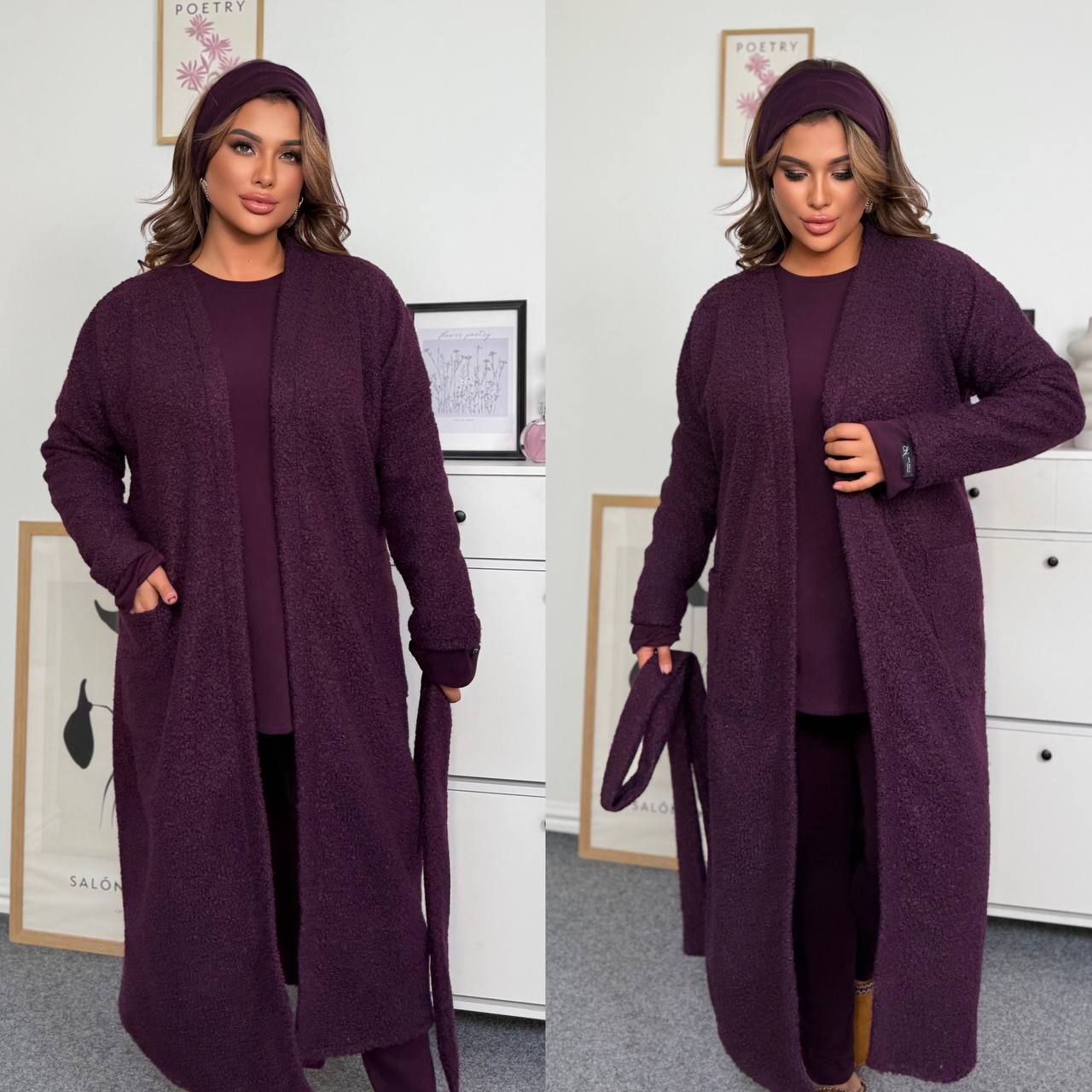 кардіган  баранчик
Наймодніший в сезоні Кардіган на запах,трикотаж баранець на флісі
Артикул: GARNA-294905