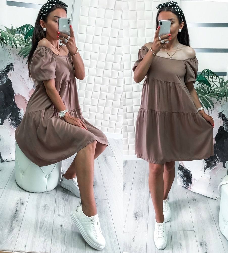 Знижки Сукня штапель
Літня сукня бохо  з штапеля, на рукавах и по верху резинка
Артикул: GARNA-763957