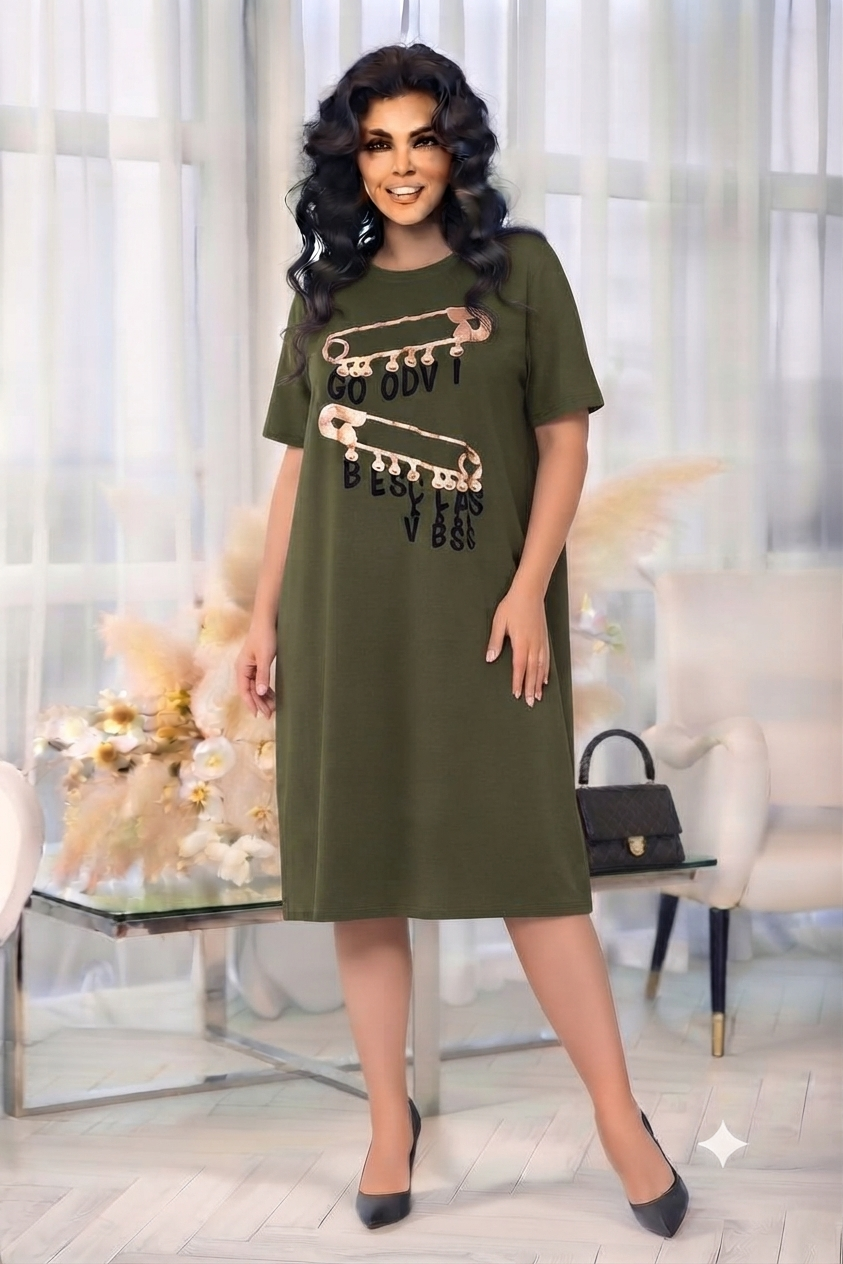 Знижки Сукня трикотаж
Сукня футболка з турецької віскози
Артикул: GARNA-251336