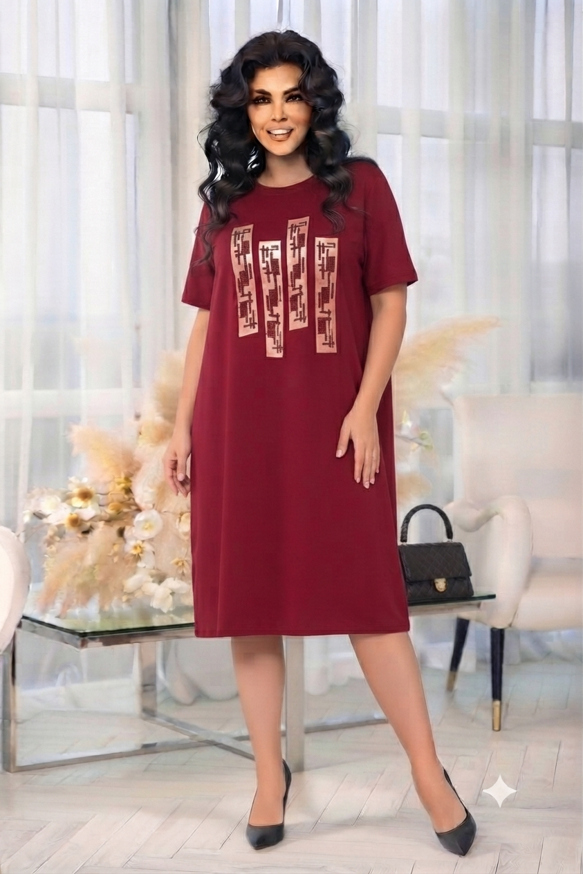 Знижки Сукня трикотаж
Сукня футболка з турецької віскози
Артикул: GARNA-139353